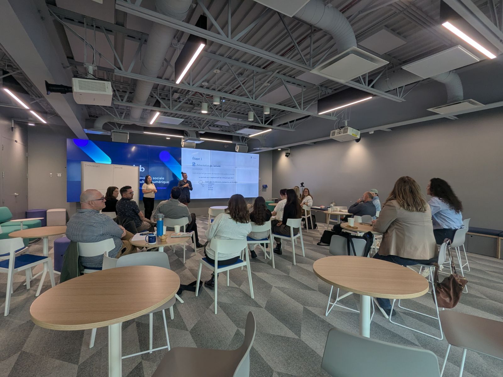 Vue d’ensemble de l’atelier de cocréation SPOT numérique au COlab